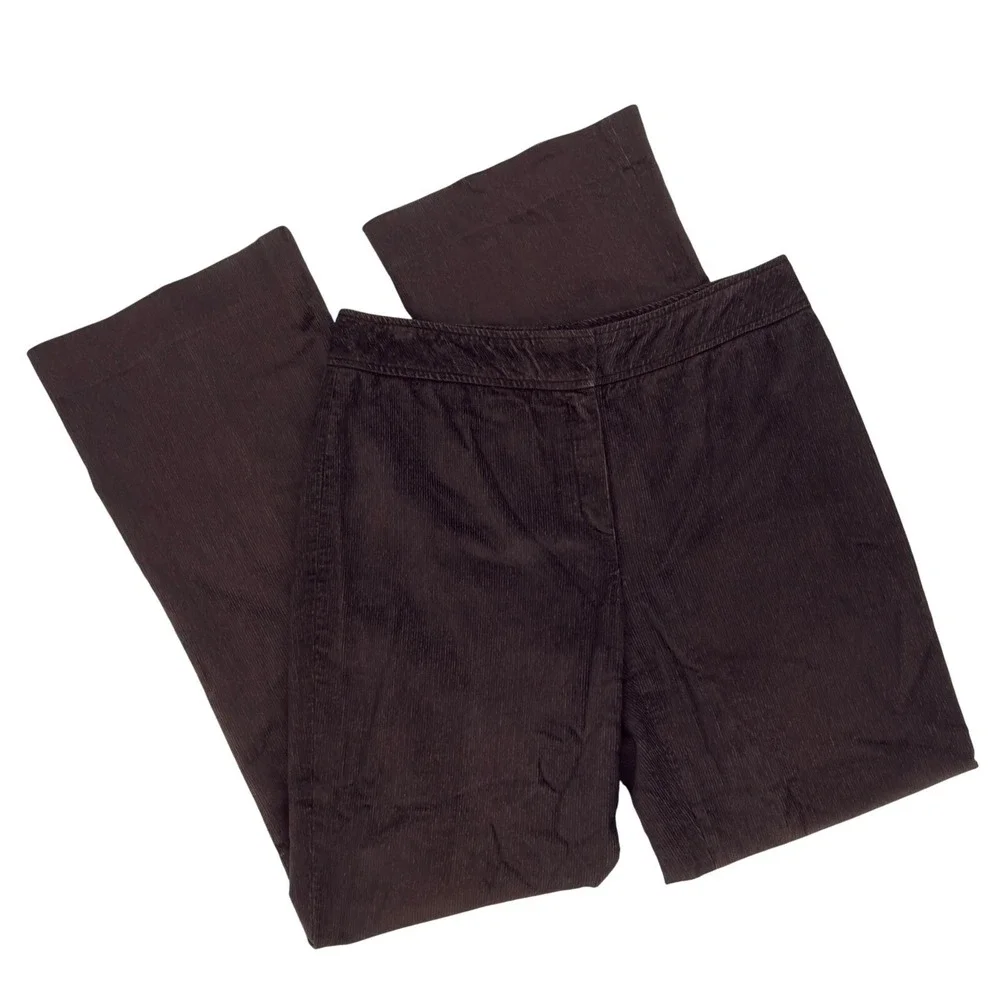 Escada Brown Stretch Corduroy Flare Pants EU 38 US‎ 8 Neiman Marcus